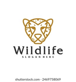 Cheetah logo vector template, Creative Cheetah head logo design concepts