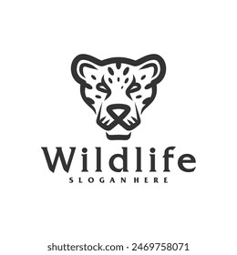 Cheetah logo vector template, Creative Cheetah head logo design concepts