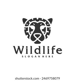 Cheetah logo vector template, Creative Cheetah head logo design concepts