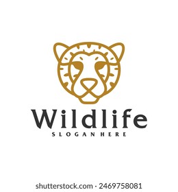 Cheetah logo vector template, Creative Cheetah head logo design concepts