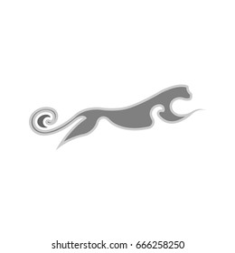 Cheetah logotype design, abstract vector illustration for company 