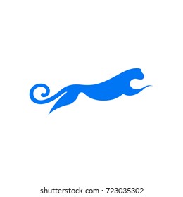 Cheetah logotype design, abstract vector illustration for company 