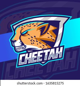 cheetah mascot esport logo design