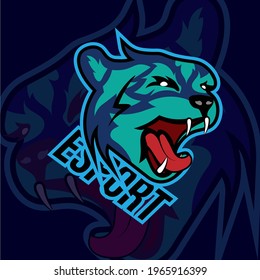 cheetah mascot esport logo design