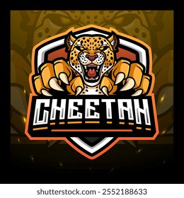 design do logotipo do esport mascote da chita