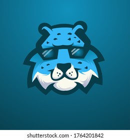 Cheetah mascot logo design vector with modern illustration concept style for badge, emblem and t shirt printing