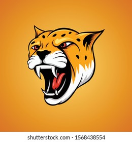 Cheetah mascot for sport and esport logo team