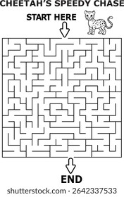 Cheetah maze speedy chase fun kids activity game
