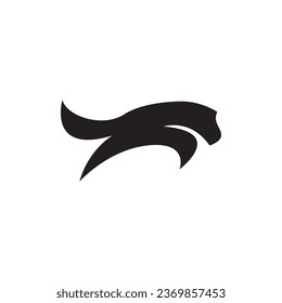 Logo-Icon-Design der Cheetah minimalistisch