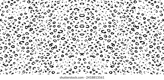 Patrón de repetición con motivos de queso, diseño de impresión de piel animal safari. Patrón de leopardo blanco y negro
