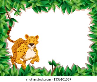 Cheetah in nature scene illustration
