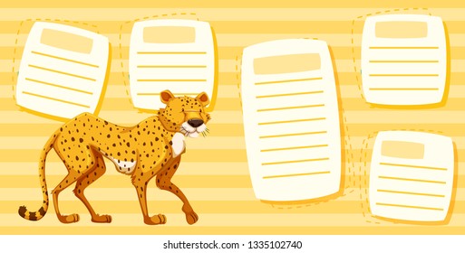 Cheetah auf der Vorlage von Texten