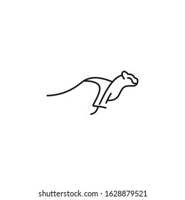 Cheetah outline vector logo design.