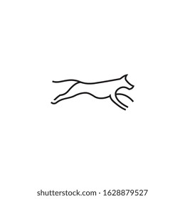 Cheetah outline vector logo design.