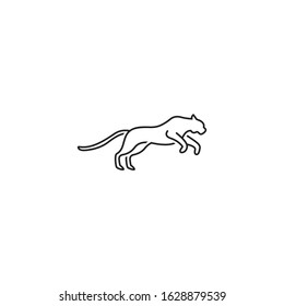 Cheetah outline vector logo design.