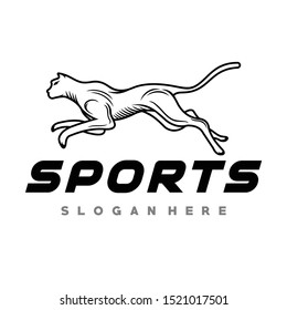 Cheetah, Panther Running Logo Vector