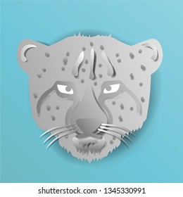 cheetah paper art vector