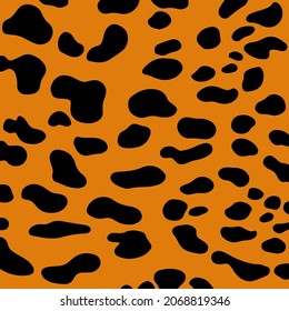 Cheetah Pattern Background. Abstract Wild Animal Skin Print Design. Flat Vector Illustration.