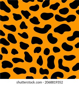 Cheetah Pattern Background. Abstract Wild Animal Skin Print Design. Flat Vector Illustration.