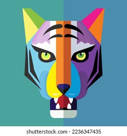 Cheetah Pop Art. Vector illustration