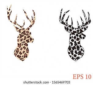 Cheetah Print Deer, Clip art, illustration