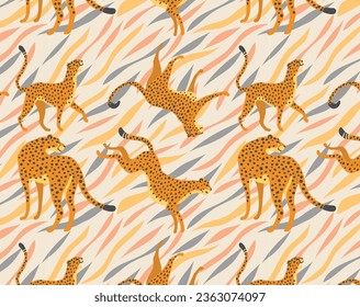 cheetah print over abstract background