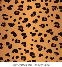 Cheetah print pattern or cheetah skin texture, animal print pattern. Vector illustration