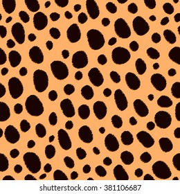 Cheetah Print Scribble Seamless Vector Pattern