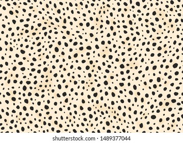 Cheetah print. Vector seamless pattern.