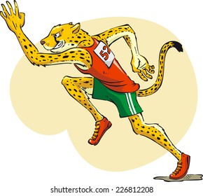 Cheetah runner illustration