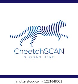 Cheetah Scan Technology Logo vector Element. Animal Technology Logo Template