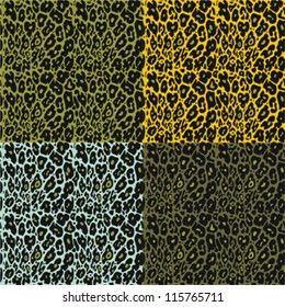 Cheetah Seamless Pattern Print Set