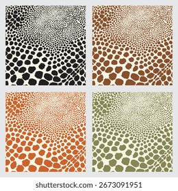 Conjunto de patrón sin fisuras de guepardo. Color de Naturaleza. Antecedentes animales. Plantilla de Vector para la tela, materia textil, Fondo de pantalla, papel de embalaje