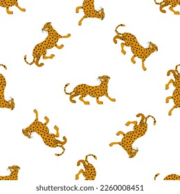 Cheetah seamless pattern. Vector illustration