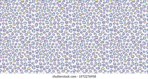 Cheetah seamless repeat pattern, vector background, repeating wallpaper, animal print, leopard pattern. Pastel, colorful cheetah.
