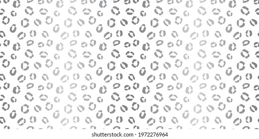 Cheetah seamless repeat pattern  vector background  repeating wallpaper  animal print  leopard pattern  Silver   white cheetah 