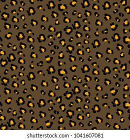 Cheetah seamless vector pattern.