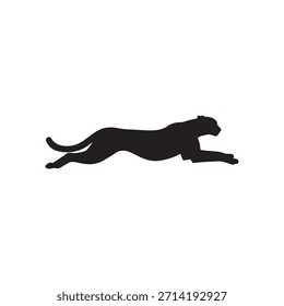Cheetah silhouette icon vector flat design