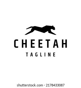 Cheetah silhouette logo icon design template