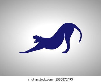 Cheetah Silhouette on White Background. Isolated Vector Animal Template for Logo, Icon, Symbol etc.