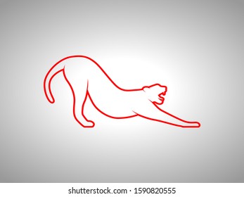 Cheetah Silhouette on White Background. Isolated Vector Animal Template for Logo, Icon, Symbol etc.