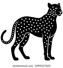 cheetah silhouette vector illustration imeg