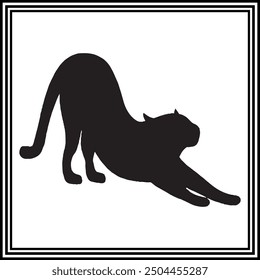 Cheetah silhouette vector , wildlife animal illustration.