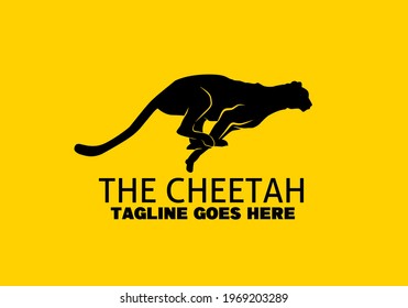 The Cheetah simple logo icon symbol mascot for Brand, company, Business, Banners, Poster, paper, background and wallpaper. 