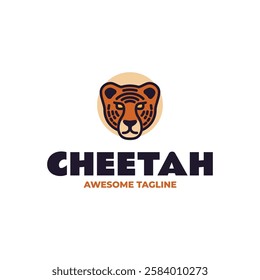 Cheetah Simple Mascot Logo Template