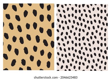 Cheetah skin irregular seamless pattern. Round savannah spots print, large cat fur endless background, cheetahs tile, repetitive wallpaper for fabric, wrapping endless design