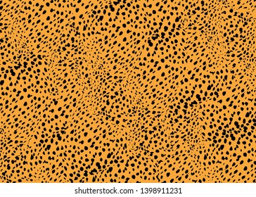 Cheetah skin pattern design. Cheetah spots print vector illustration background. Wildlife fur skin design illustration for print, web, home decor, fashion, surface, graphic design