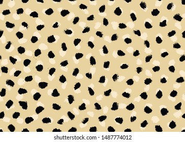 Cheetah skin pattern design. Cheetah spots print vector illustration background. Wildlife fur skin design illustration for print, web, home decor, fashion, surface, graphic design