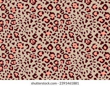 Cheetah skin seamless pattern. Abstract fashionable wild leopard print background. Modern panther animal fabric textile print design. Stylish vector illustration