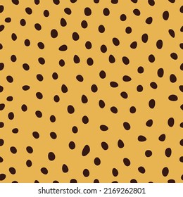 Cheetah skin seamless pattern background. Vector illustration in cartoon flat style.